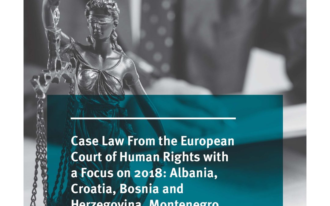 Case Law From the European Court of Human Rights with a Focus on 2018: Albania, Croatia, Bosnia and Herzegovina, Montenegro, North Macedonia and Serbia
