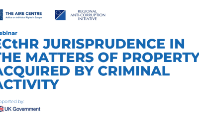 Regional experts gather for webinar on ECtHR jurisprudence in matters of the asset recovery