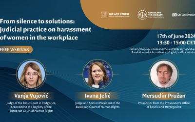 Invitation to the webinar “From silence to solutions: Judicial practice on harassment of women in the workplace”